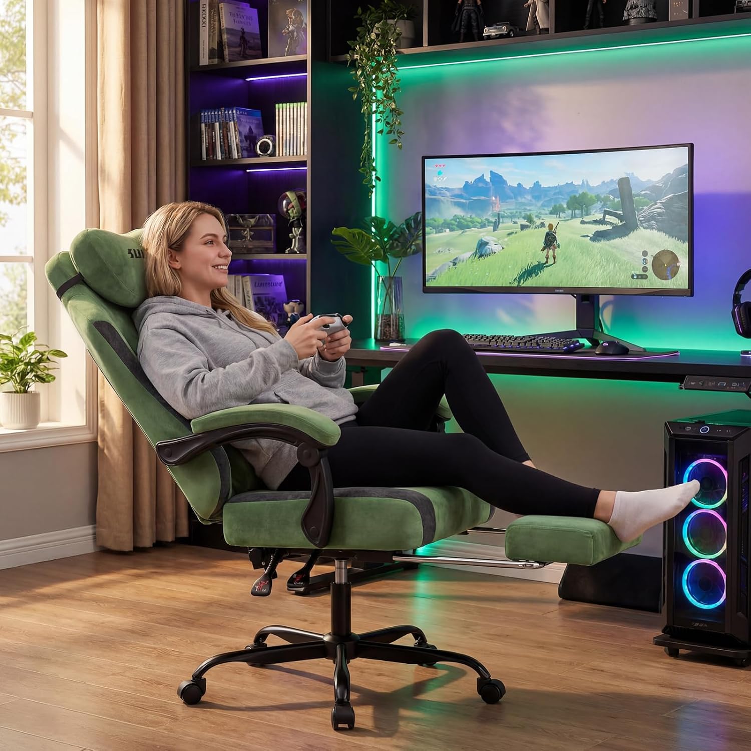 Kursi Gaming dengan Sandaran T - Video Gaming & Esports Usd Acc ulasan dan harga